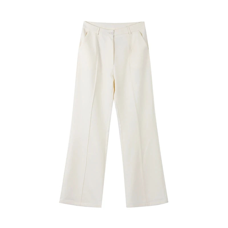 Women's Suit Set – Blazer and Wide Leg Pants