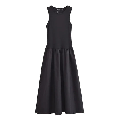 Women's Long Sleeveless Dress – Elegant Vintage Style
